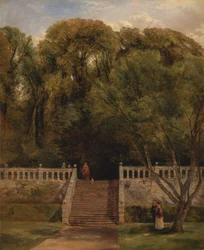 Auf der Terrasse von Haddon Hall, Derbyshire
